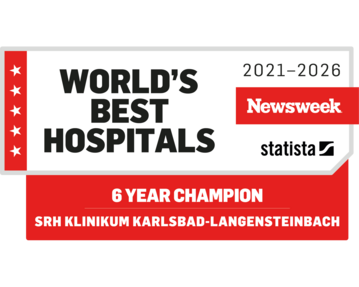 Weltbeste Krankenhäuser 2021-2026, Newsweek: SRH Klinikum Karlsbad-Langensteinbach, 6 Jahre Champion.